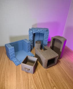 Medieval Self-Care Station with Tray and Drawer 3d model