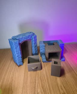 Medieval Self-Care Station with Tray and Drawer 3d model