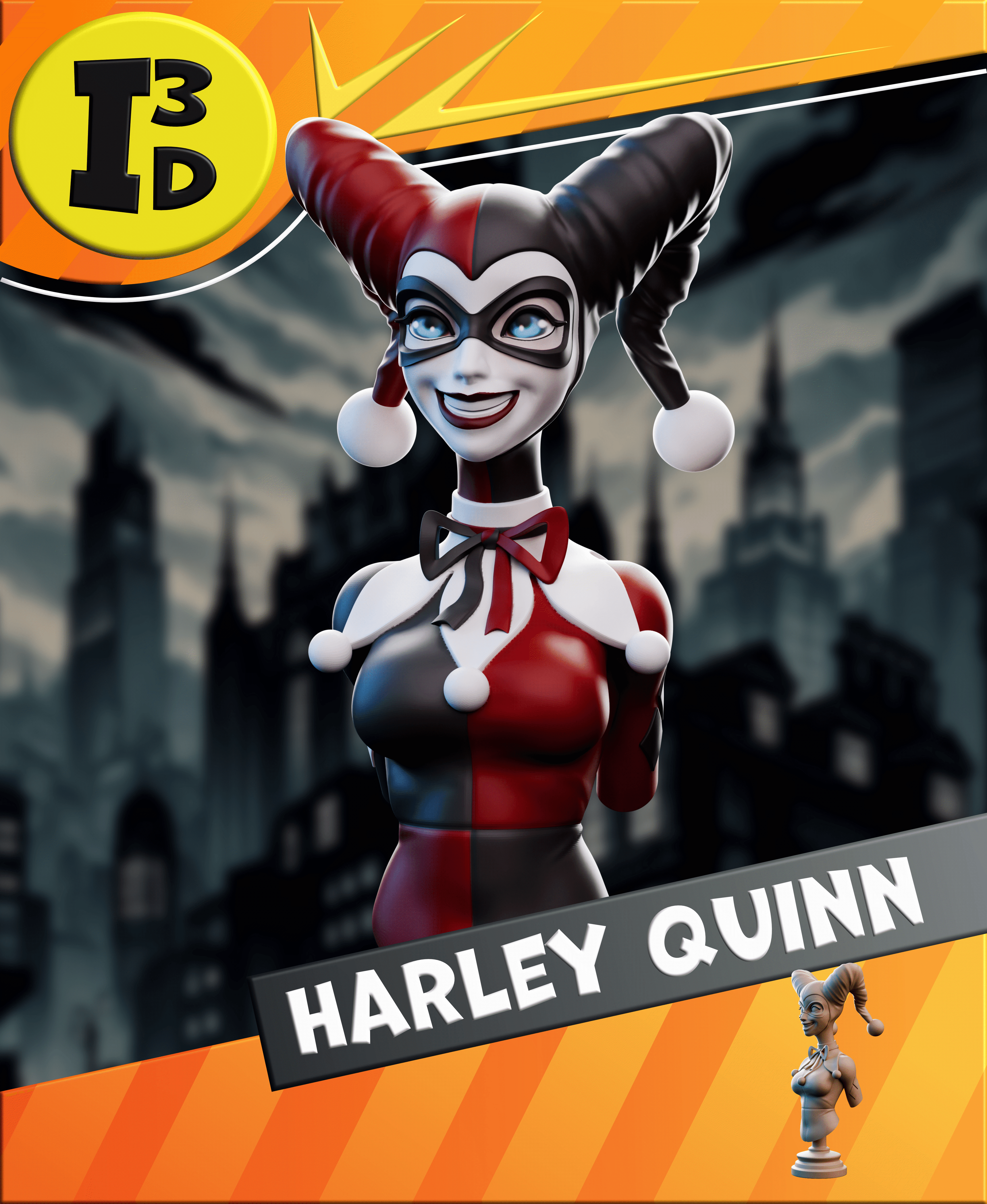 Harley Quinn Bust 3d model