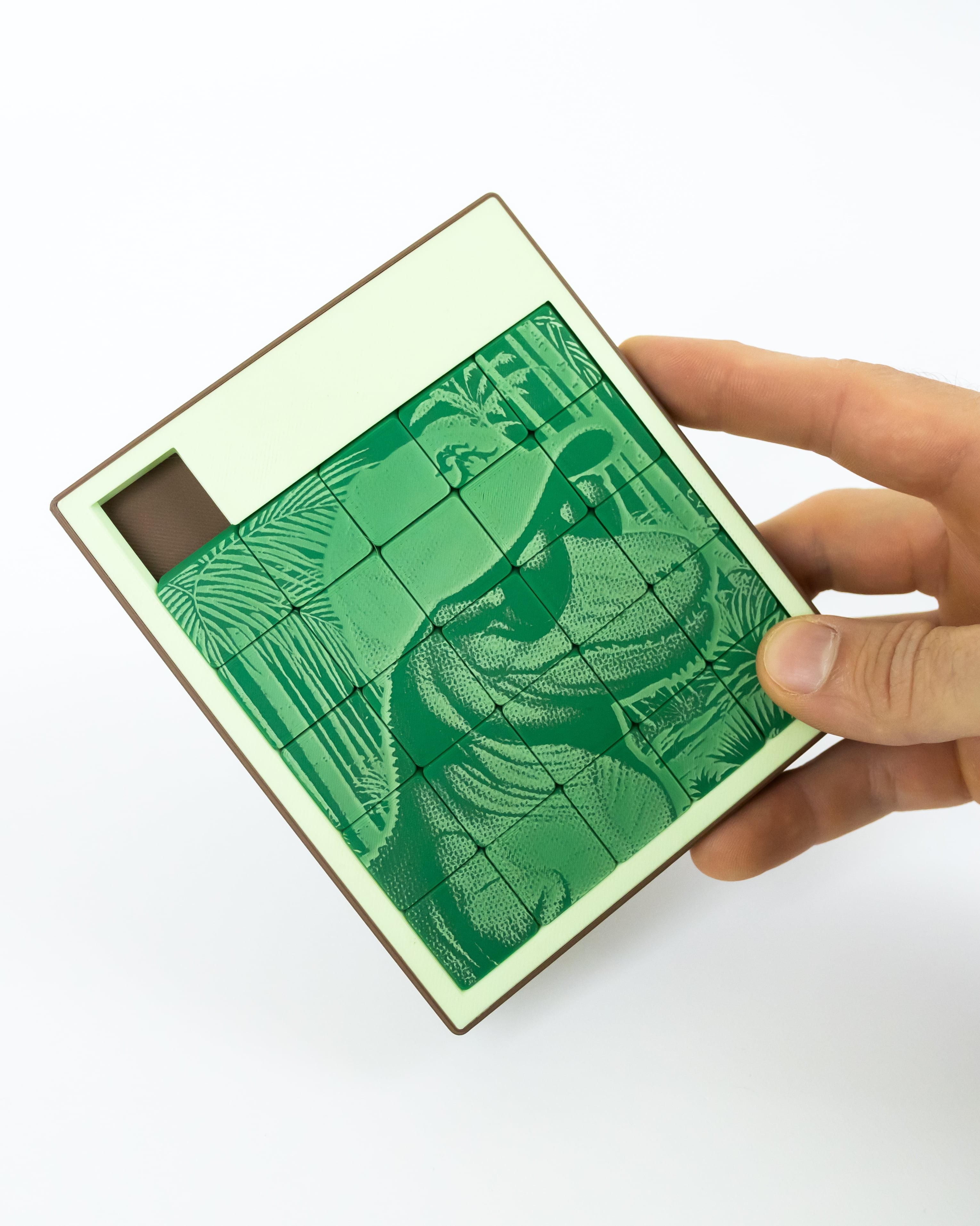 Sliding Square Puzzle (for laser marking) // 5x5 3d model