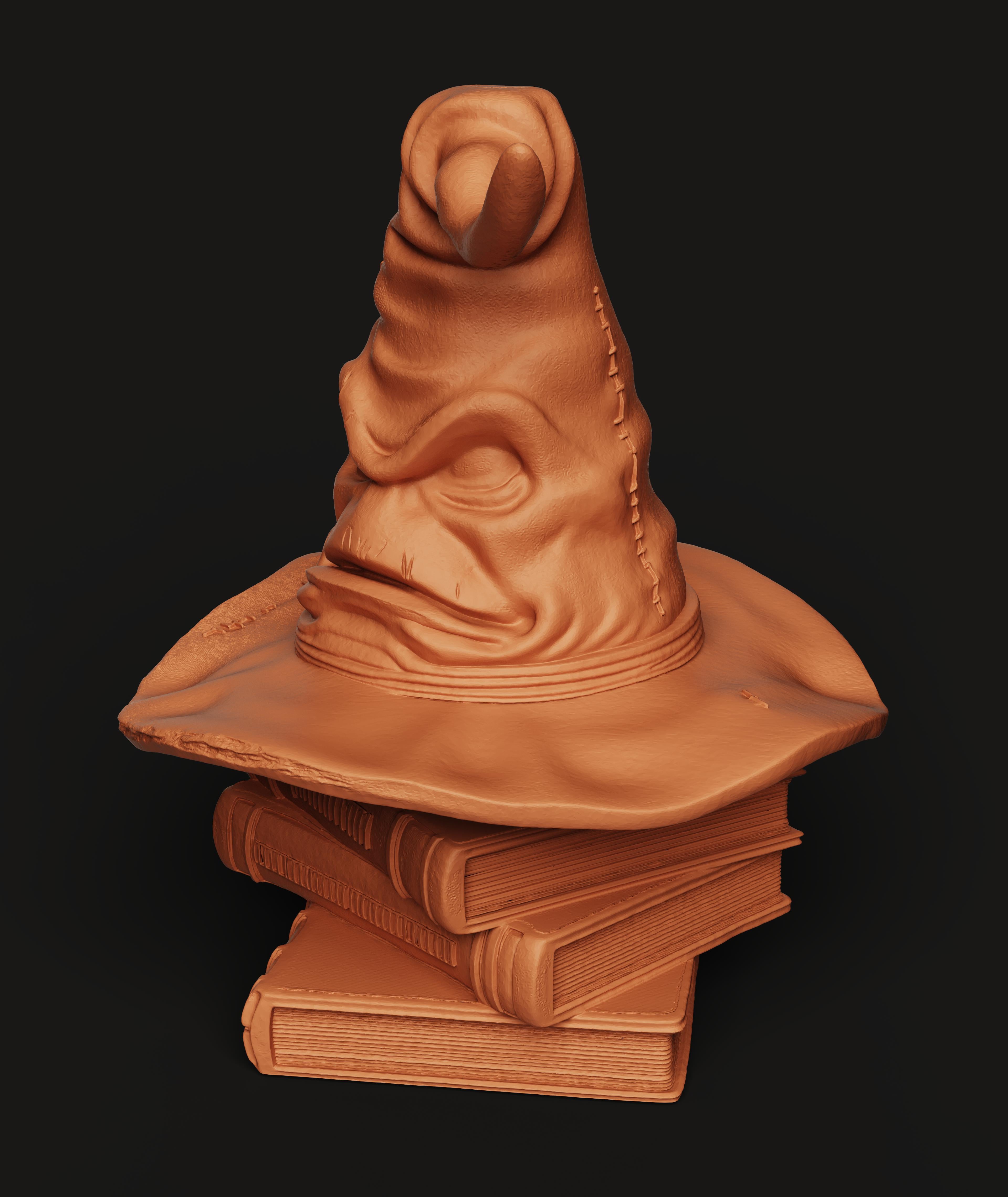 Magic Wizard Hat Headphone Stand | Book Stack Base 3d model