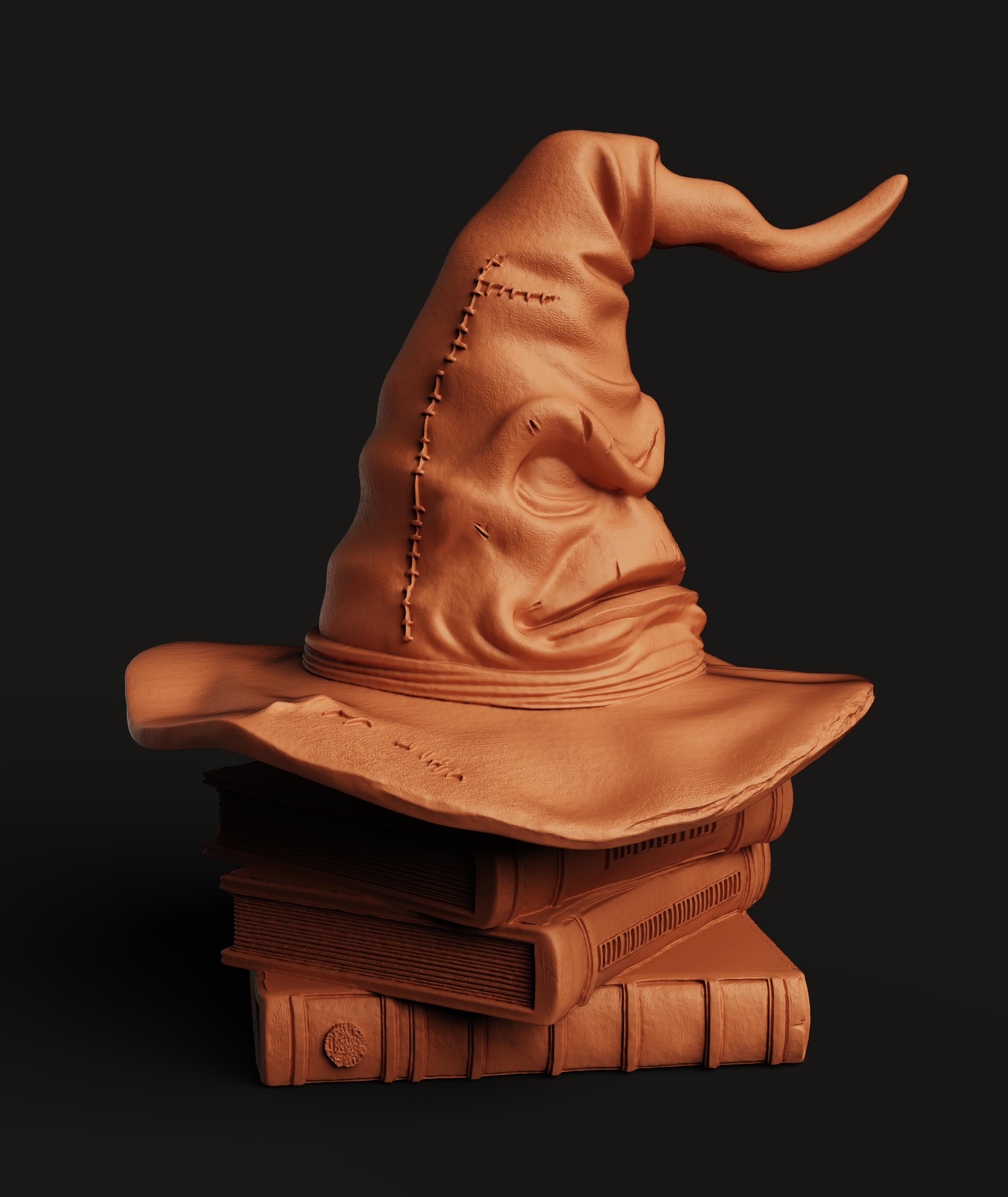 Magic Wizard Hat Headphone Stand | Book Stack Base 3d model