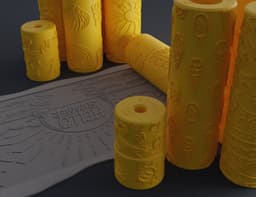 Summer Texture Rollers 3d model