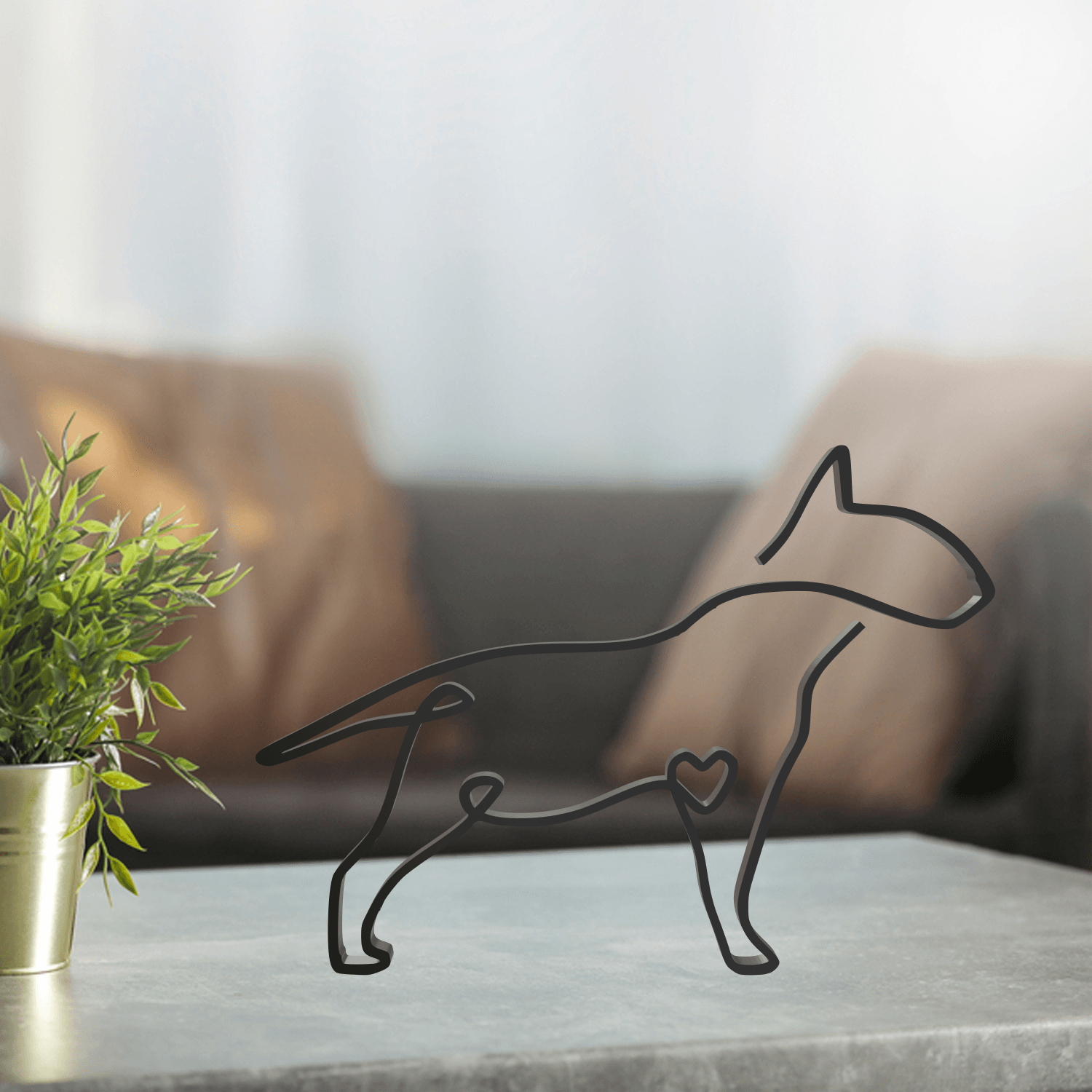 Dog Line Art, Modern, Minimalist 3d model