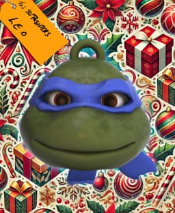 1990 Leonardo Christmas Ornament 3d model