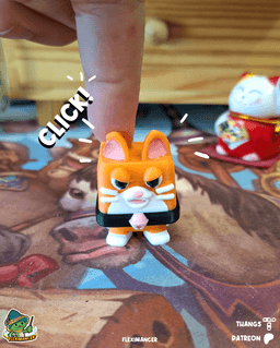 Tabby Block Cat | Clicker | Multicolor 3d model