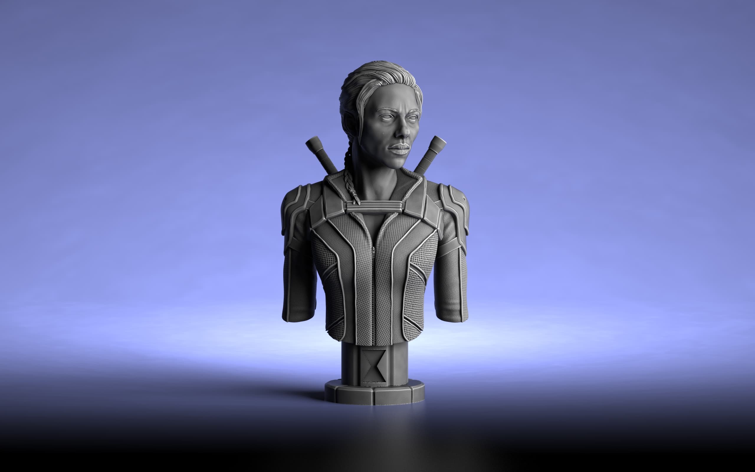 Black Widow Bust (Pre-Supported) 3d model