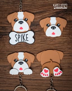 ENGLISH BULLDOG KEYCHAIN SET 3d model