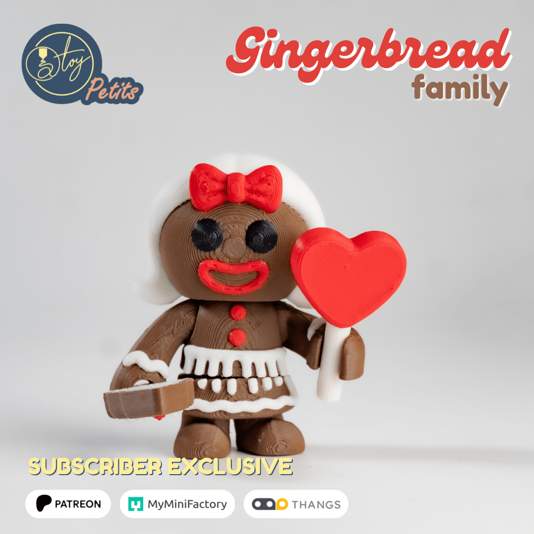 Petit Gingerbread Family 3d model
