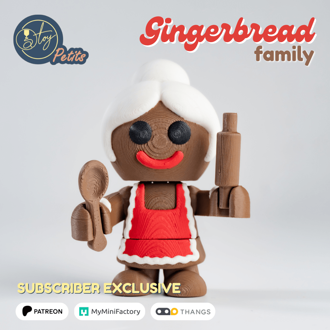 Petit Gingerbread Family 3d model