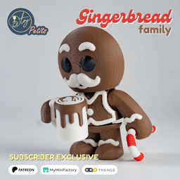 Petit Gingerbread Family 3d model