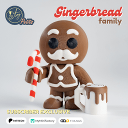 Petit Gingerbread Family 3d model