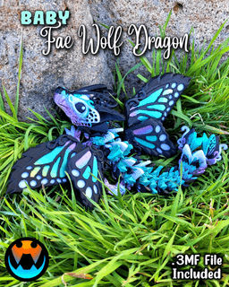Baby Fae Wolf Dragon 3d model