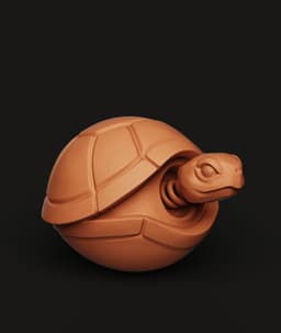 Tortoise Keychain | Turtle Key Ring Accessory | Life-like Reptile 3D Print 3d model