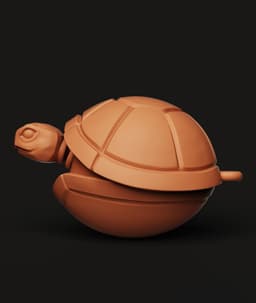 Tortoise Keychain | Turtle Key Ring Accessory | Life-like Reptile 3D Print 3d model