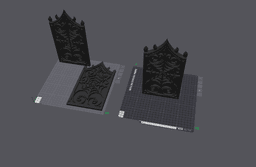 spiderlace gothic panel 3d model