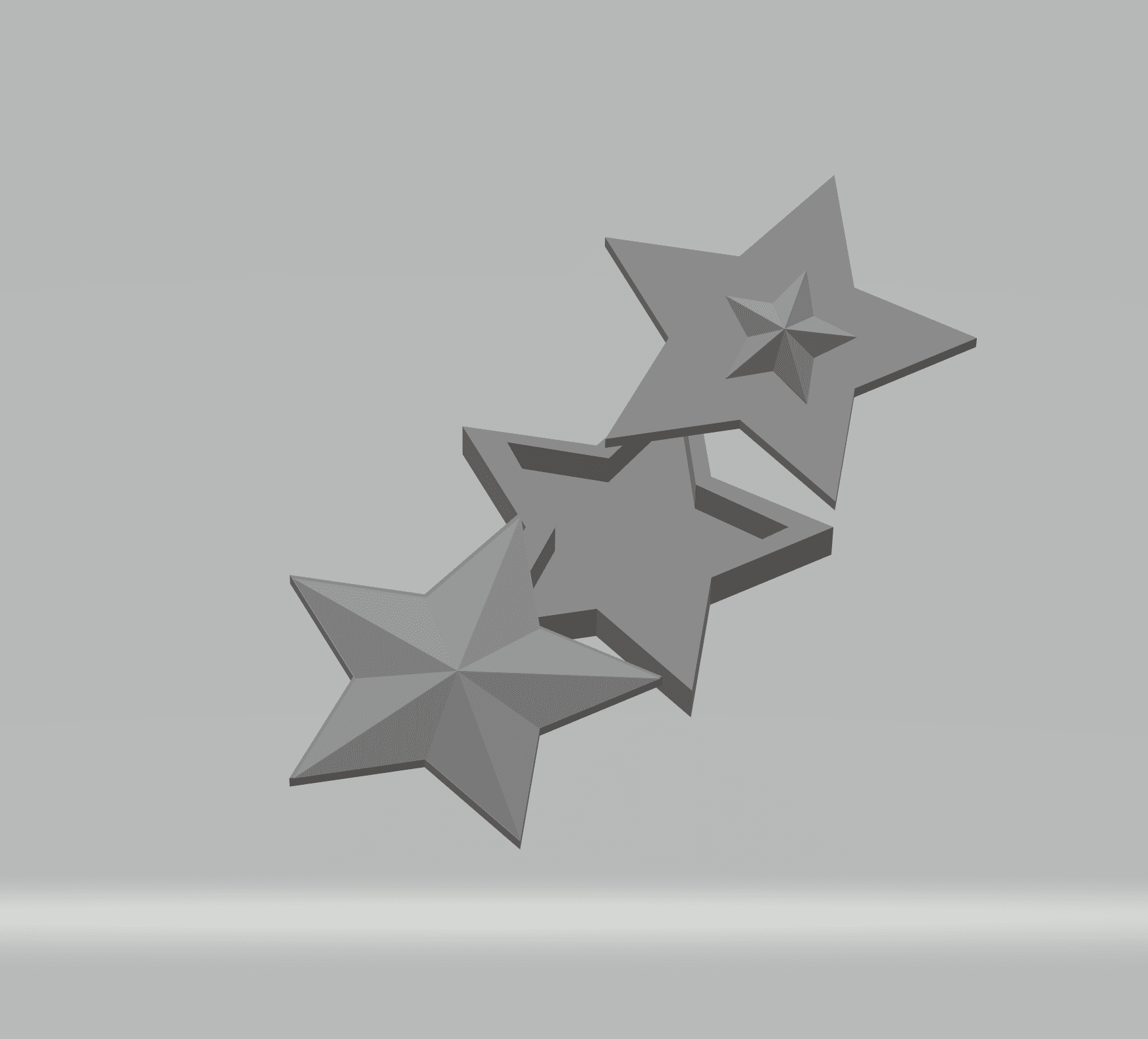 FHW: Star Jewelry box with two lids 3d model