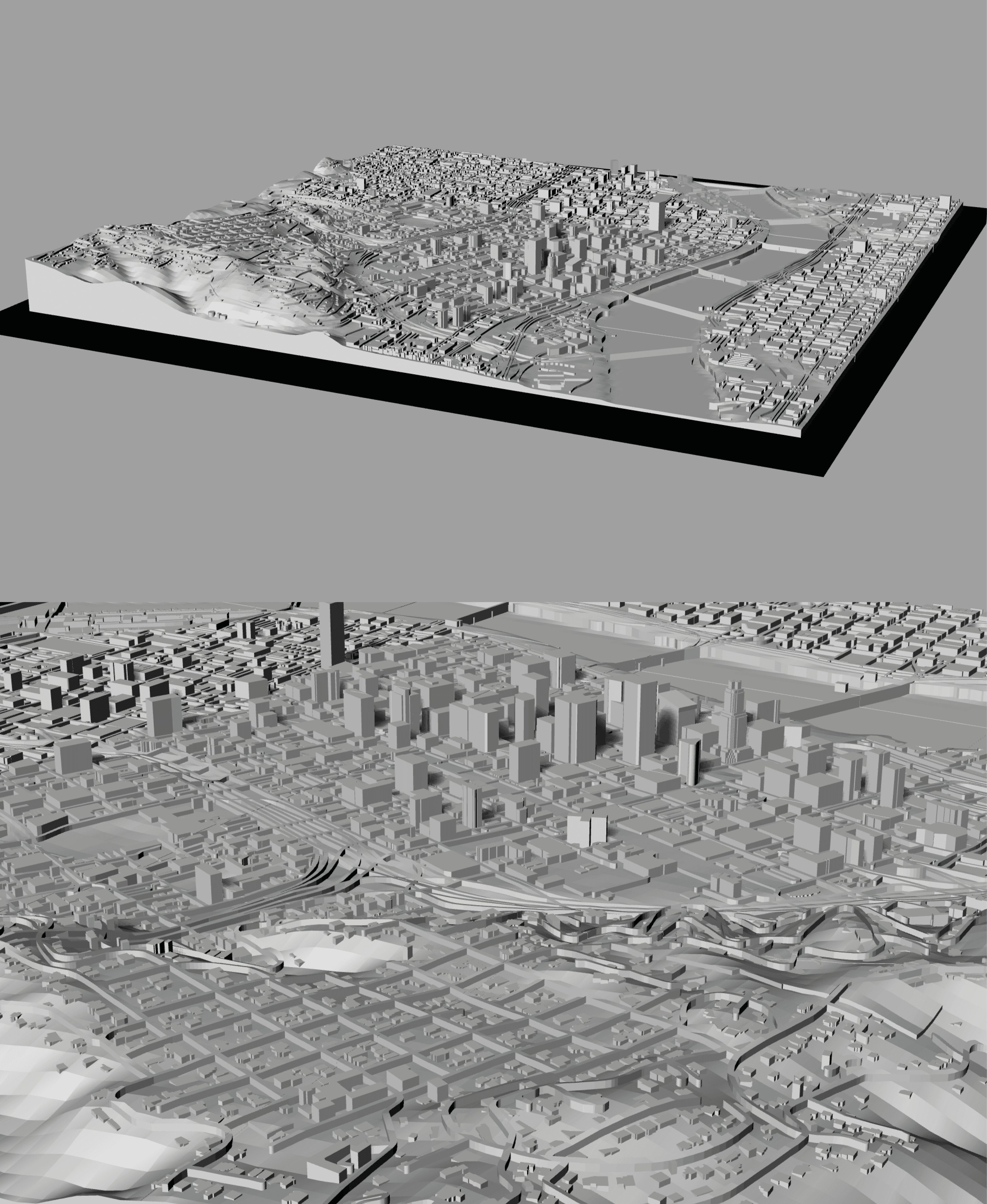 PORTLAND, Skyline 3d map 3d model