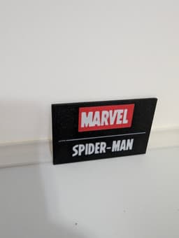 Spider Man Multicolor Nameplates 3d model