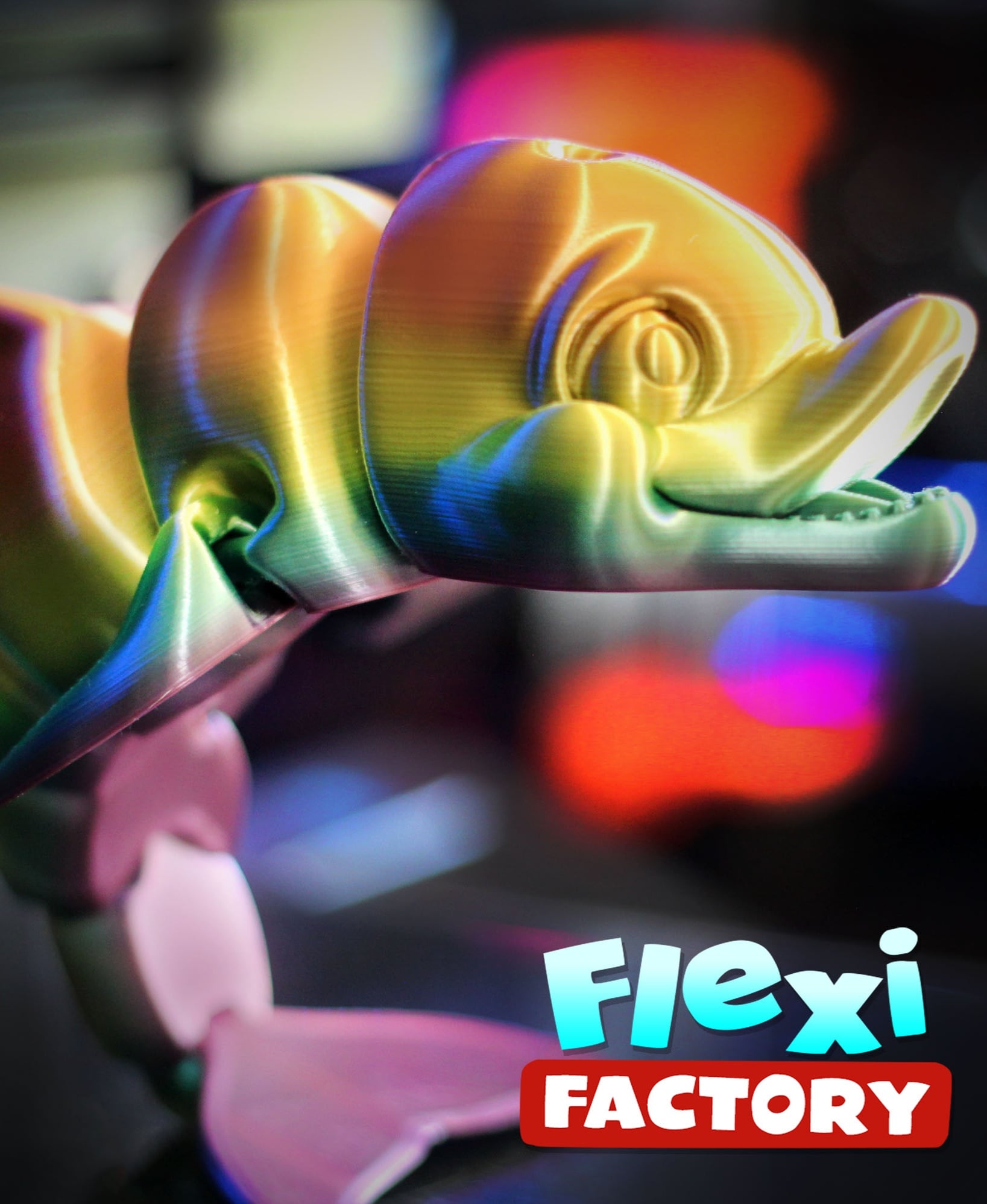 Flexi Factory Dolphin with 3MF Included! 3d model