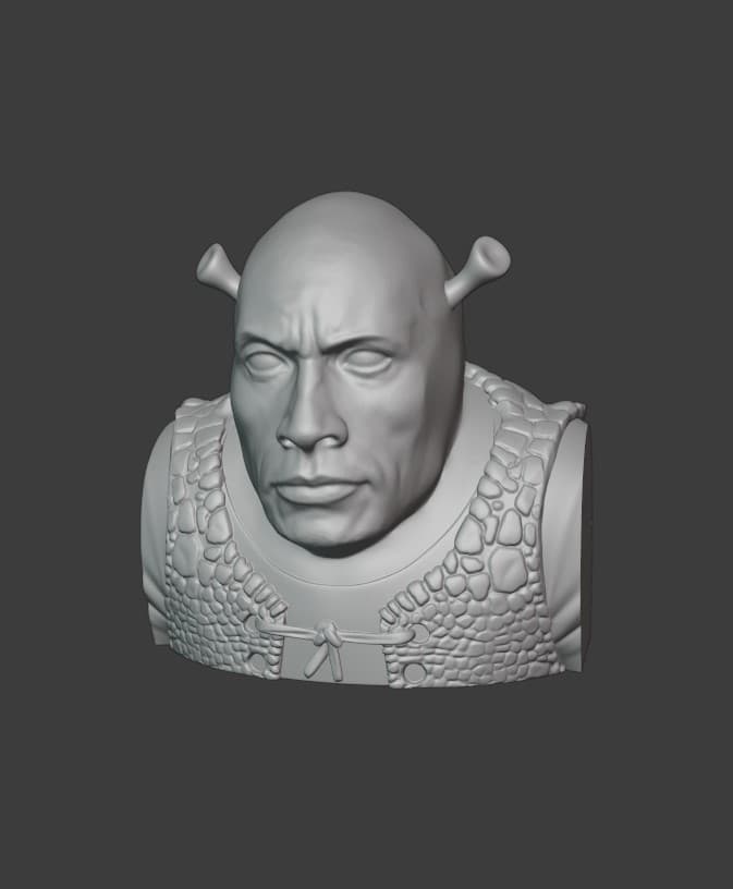 Shrock (Shred + The Rock Mashup) 3d model