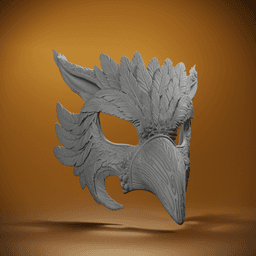 Horned Owl Inspired Mask/ Wall Decor 3d model