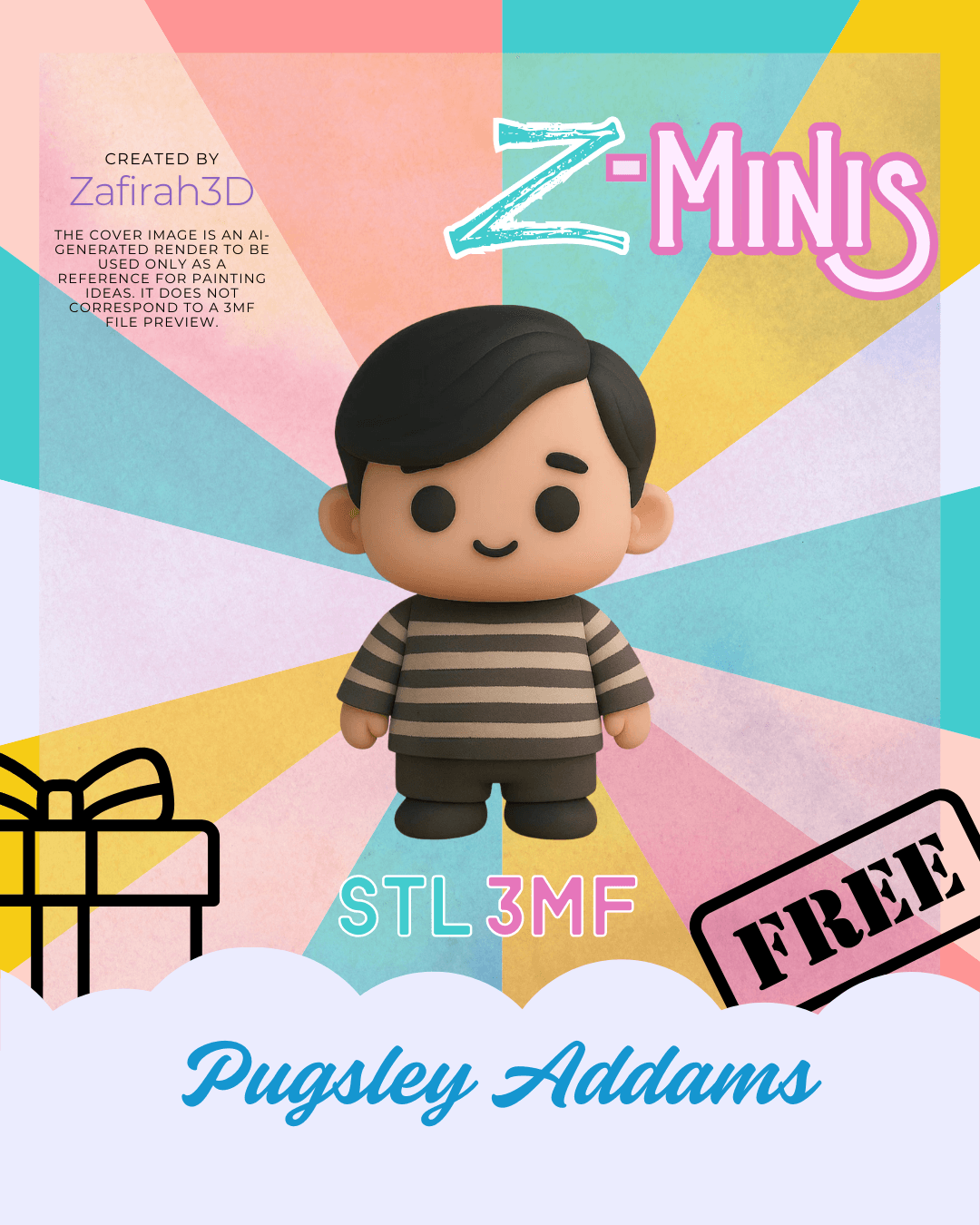 PUGSLEY ADDAMS FOR FREE Z-MINIS 3d model