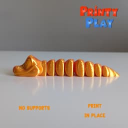 Cute flexi baby snake 3d model