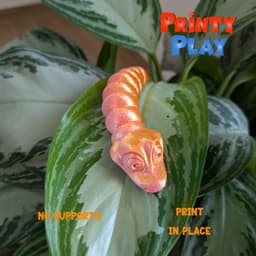 Cute flexi baby snake 3d model
