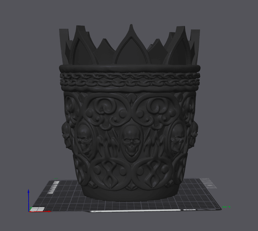 crown of the fallen plant pot.3mf 3d model