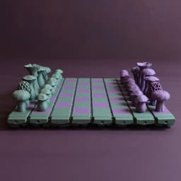 Forest Chess set 3d model