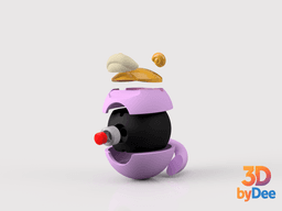 Slowpoke Galarian Poke Ball 3d model