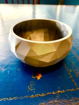 Low Poly Designer Bowl "Pressed Diamond" 3d model