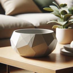 Low Poly Designer Bowl "Pressed Diamond" 3d model