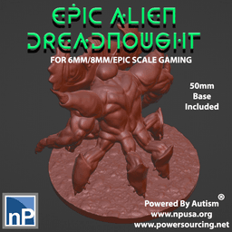 6mm/8mm Epic Alien Dreadnought 3d model