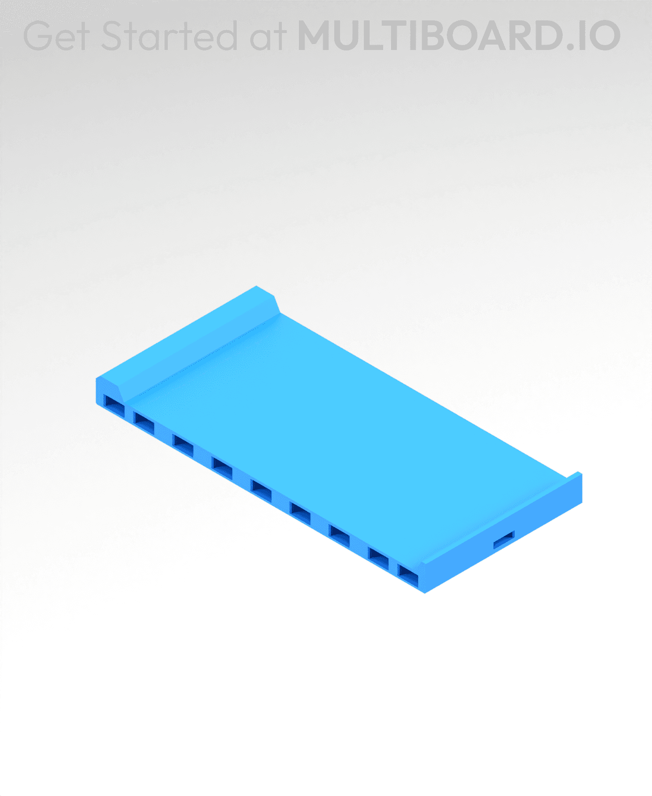 2x4 MU - Center - Modular Bolt-Locked Shelf 3d model