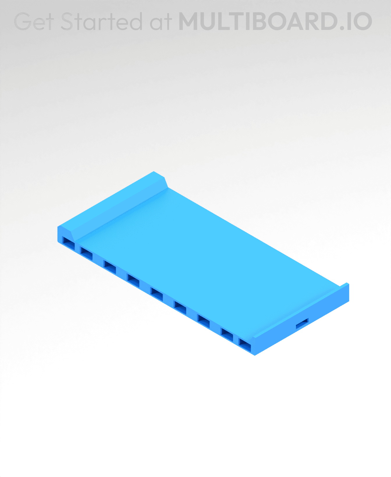 2x4 MU - Center - Modular Bolt-Locked Shelf 3d model