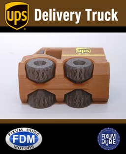 Fixum Dude Motors PIP UPS Delivery Truck 3d model