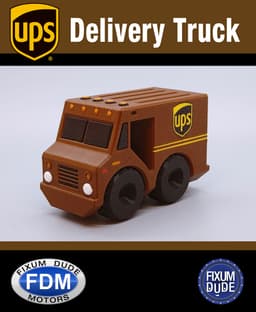 Fixum Dude Motors PIP UPS Delivery Truck 3d model