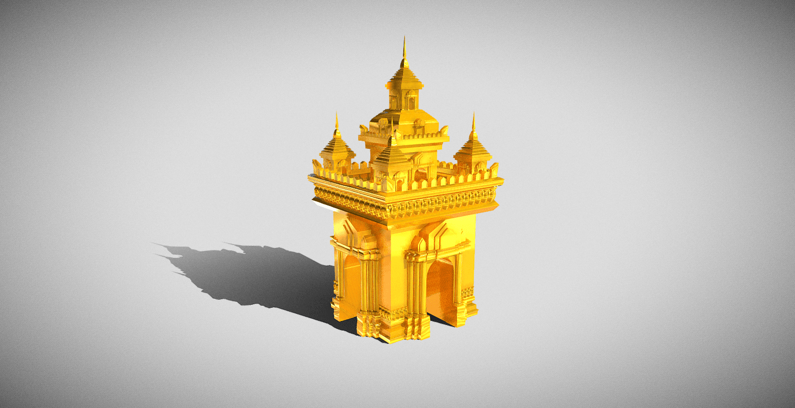 Patuxay Laos - v2.stl 3d model