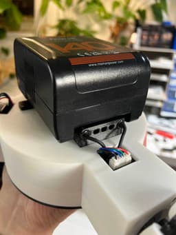 V mount plate with power rails 3d model