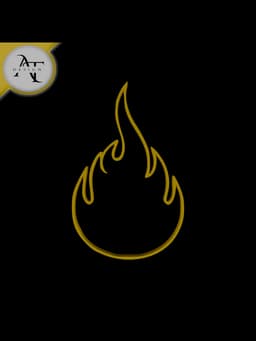 Simple Flame Symbol - 2D Art 3d model
