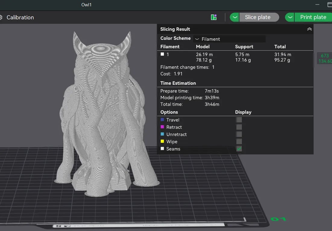 Mystic Owl Statue 3d model