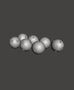 Spherical Dice Set 3d model