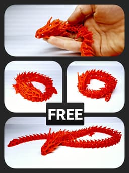 Print in Place Skeleton Dragon 3d model