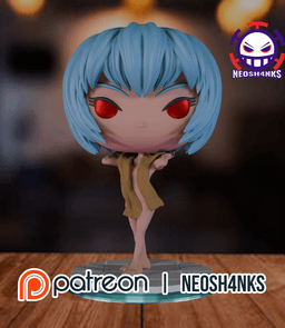 Rei Ayanami Towel Funko Style 3d model