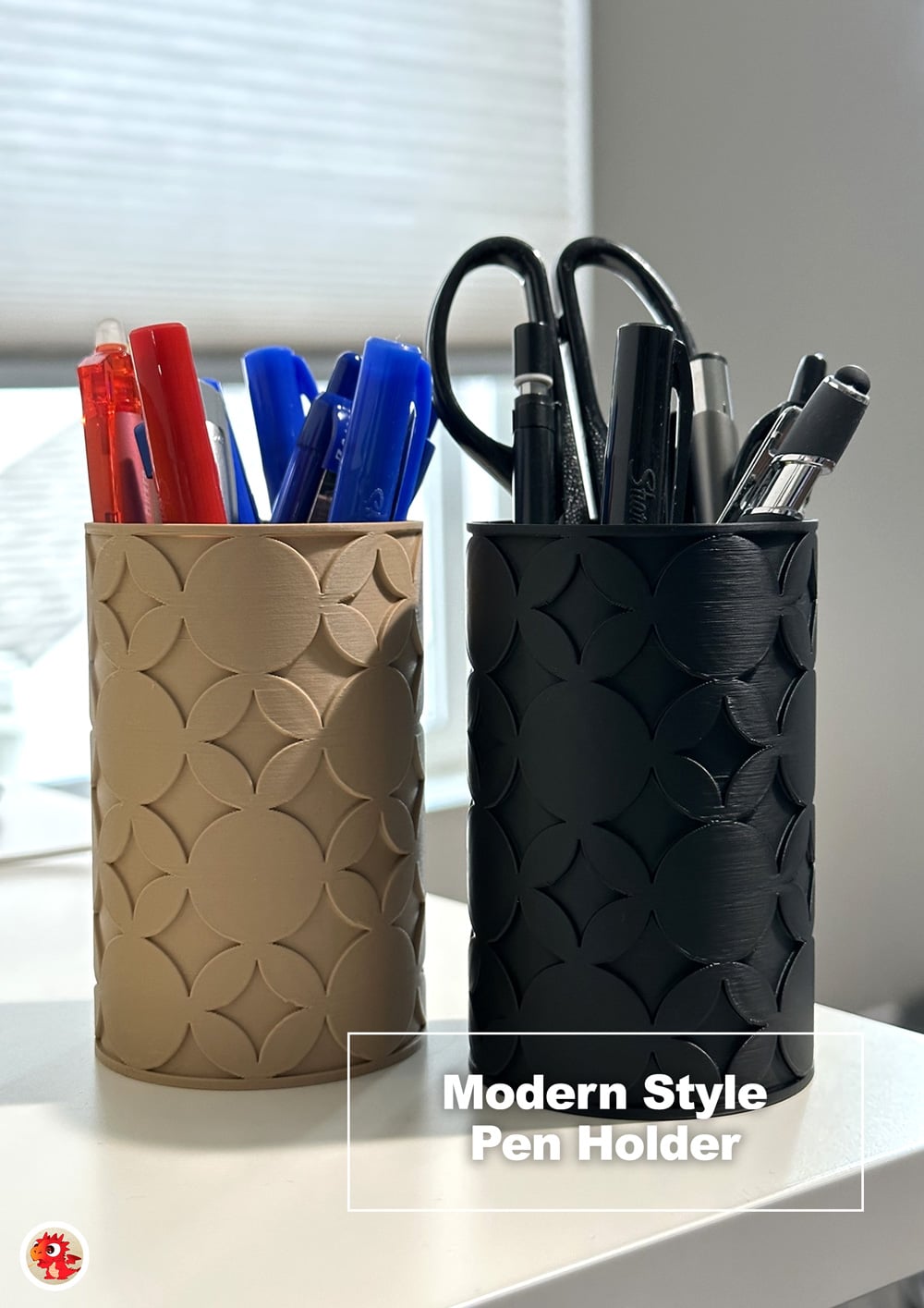 Modern Style Pen holder 3d model