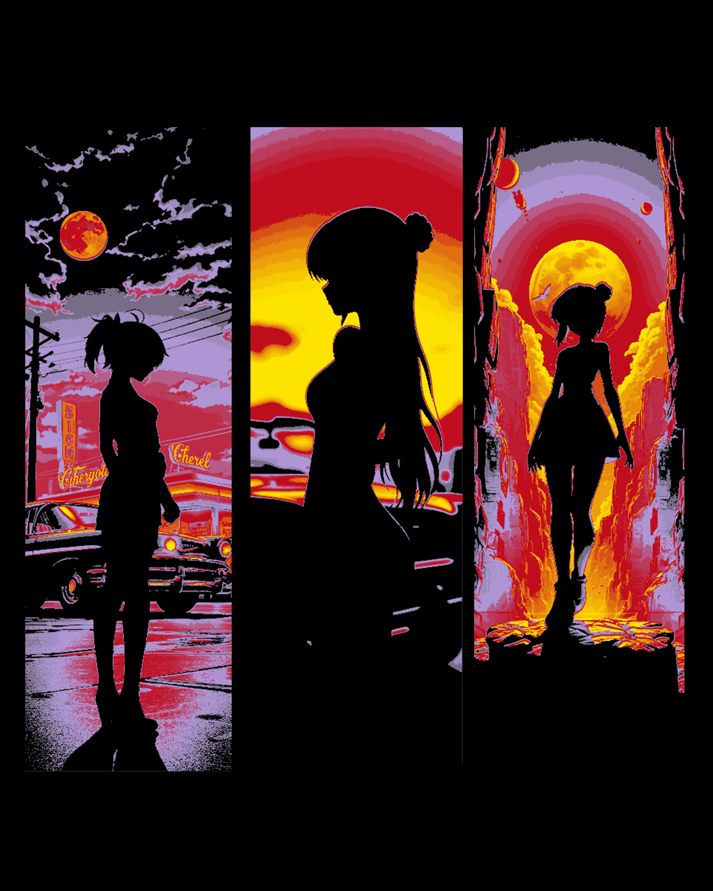 The shadows in the sunset - Set of Bookmarks 3d model