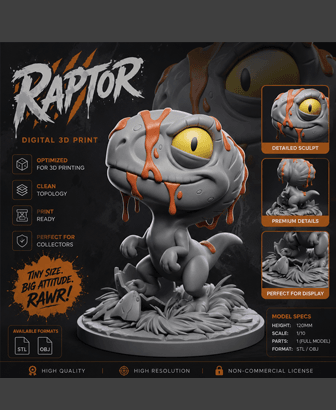 Baby Velociraptor 3d model