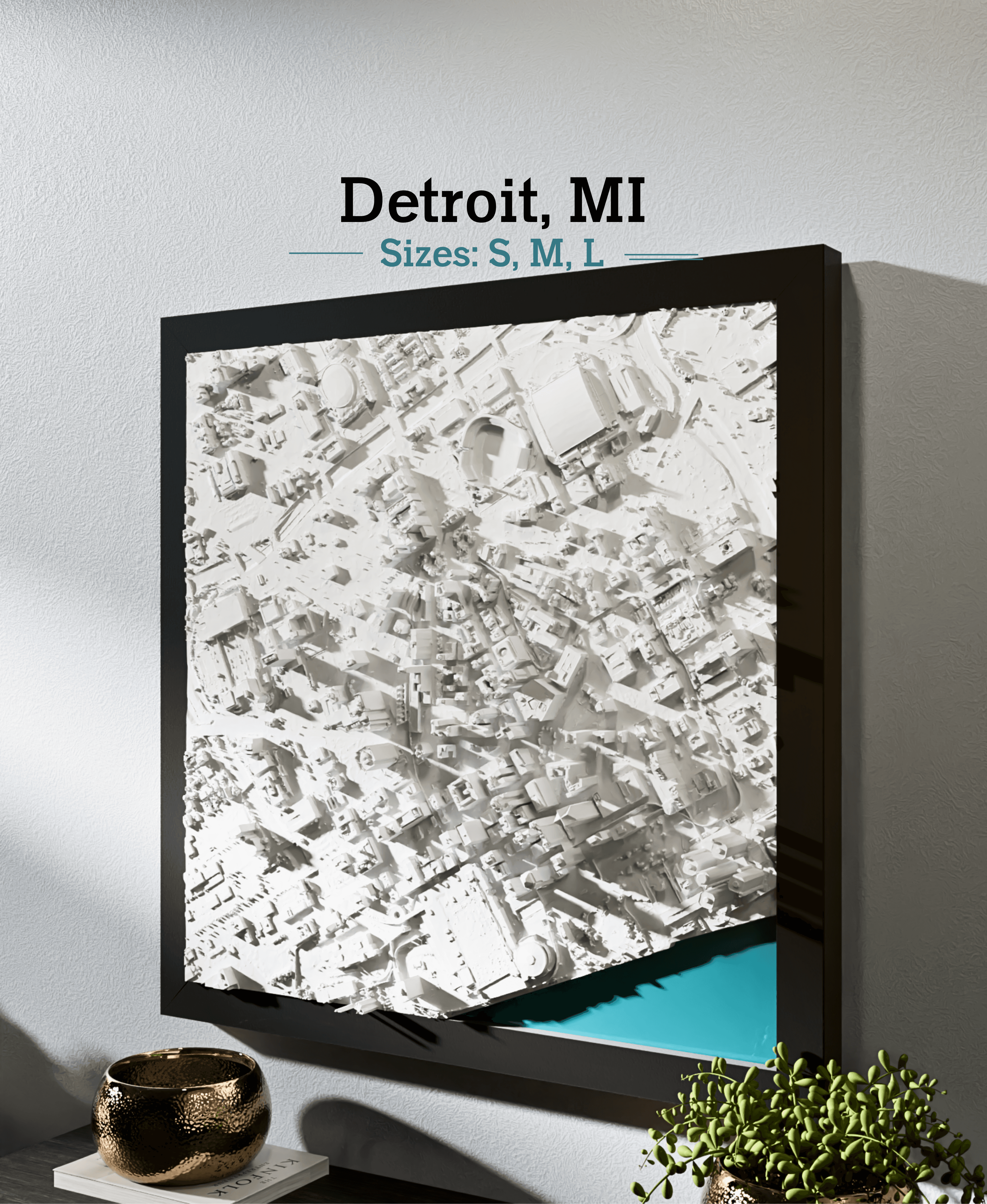 Detroit, MI - S, M, & L 3d model